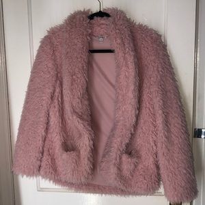 Pink fuzzy jacket
